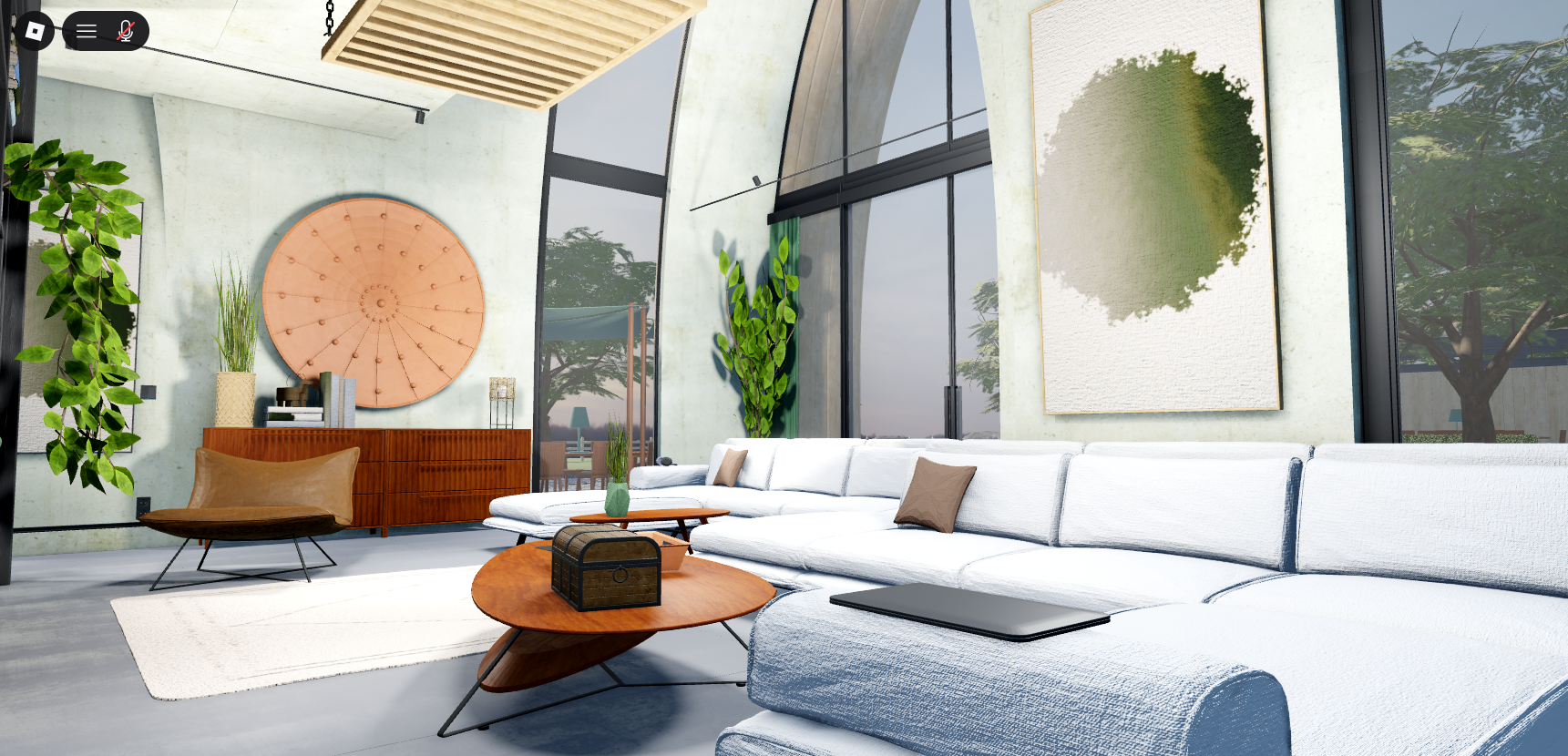 Luxury Modern Curved Mansion #10