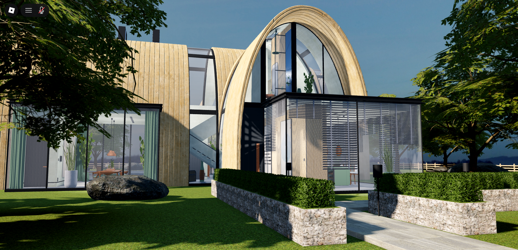 Luxury Modern Curved Mansion #5