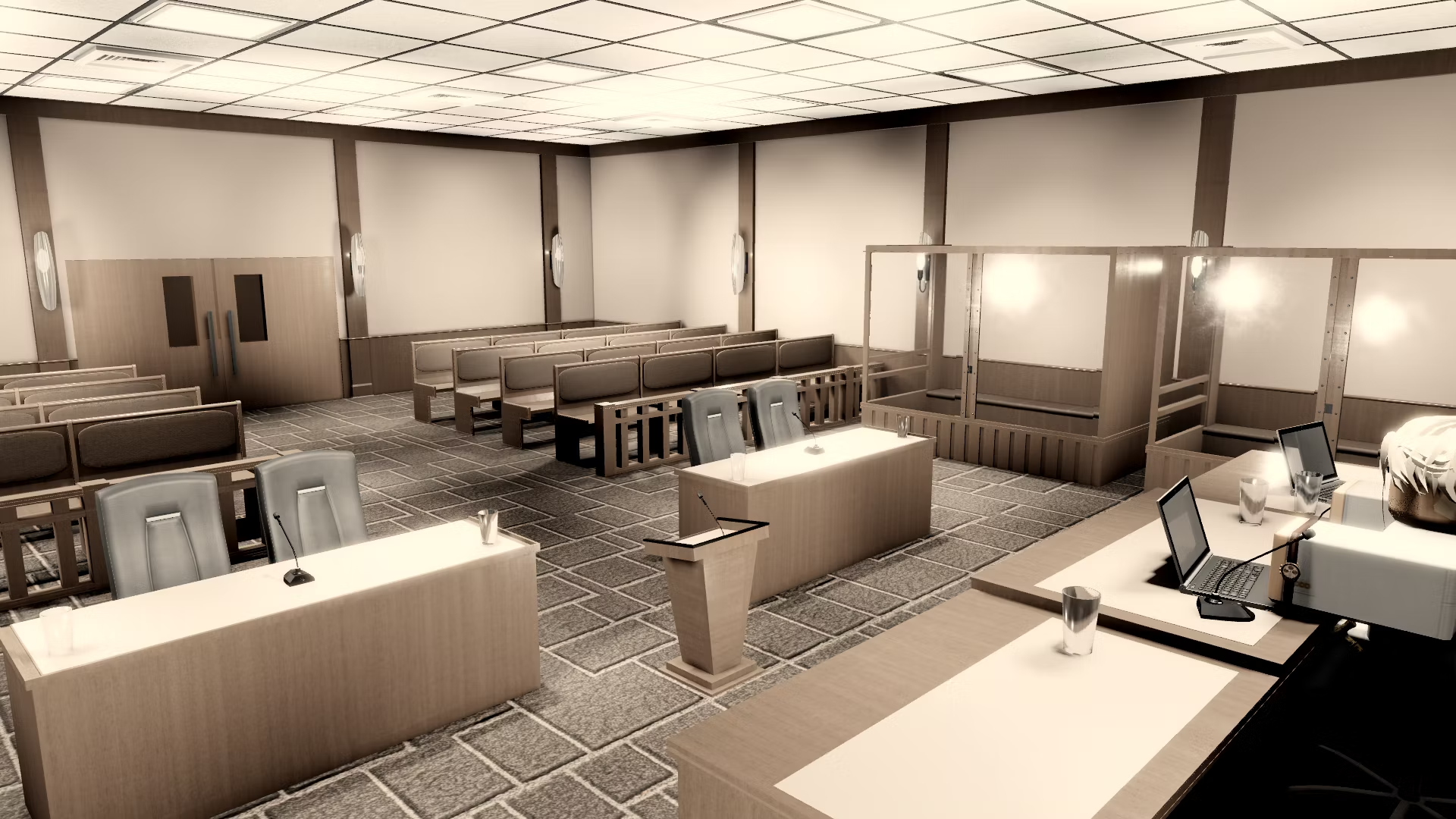 Generic Realistic Trial Courtroom #5