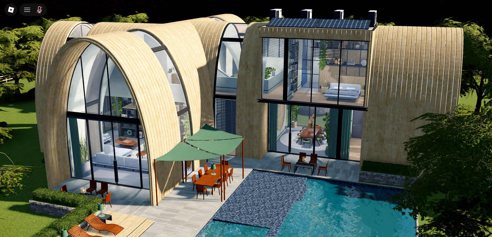 Luxury Modern Curved Mansion #3