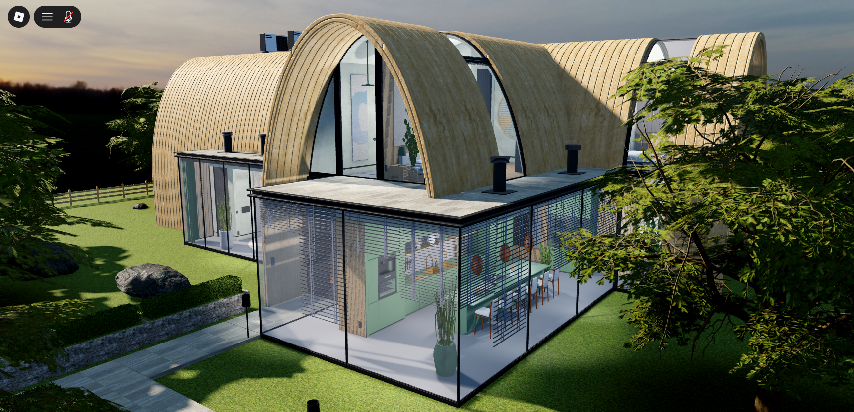 Luxury Modern Curved Mansion #17