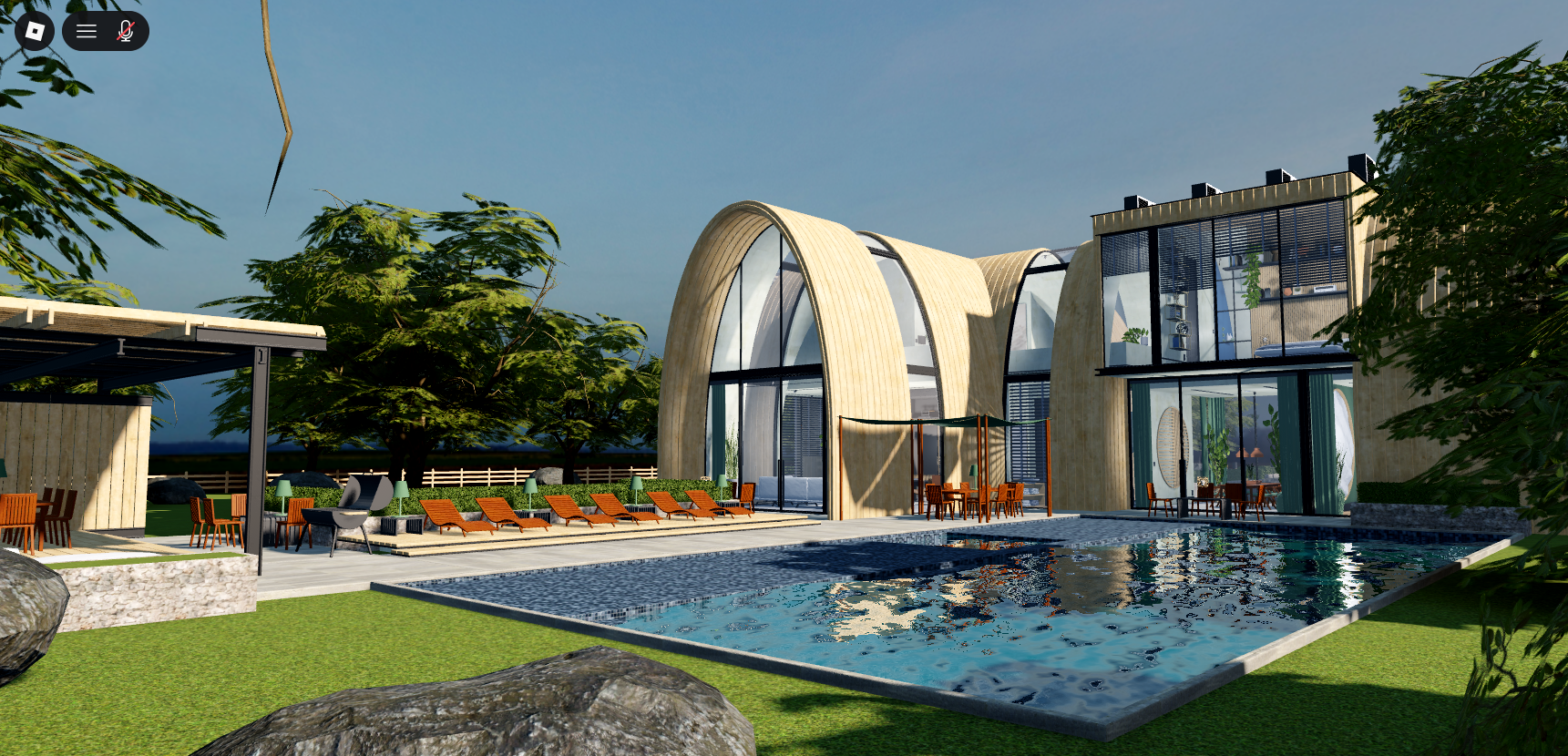 Luxury Modern Curved Mansion #2